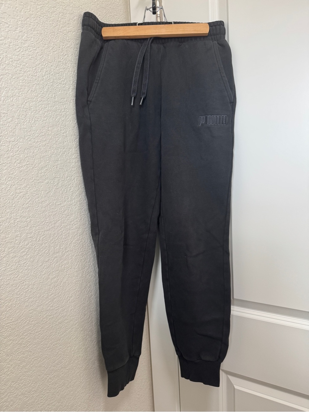 Puma Black Men's Jogger Sweatpants with Drawstring